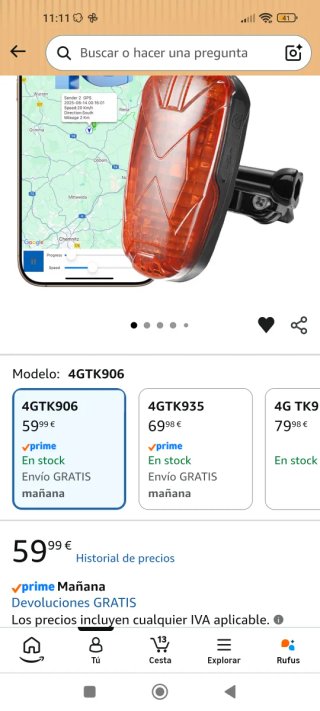 Localizador GPS 4G para Bicicleta