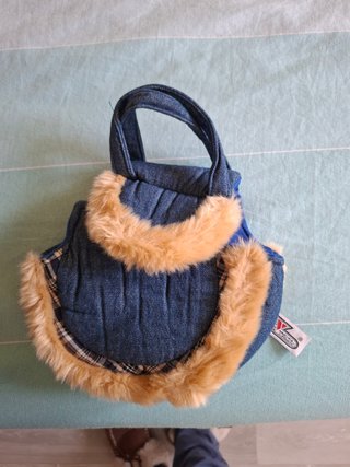 Borsa bambina Lelly jeans con pelliccia