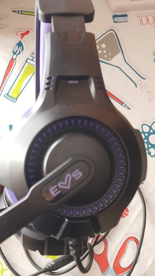 Cascos Gaming EVS Morado y Negro