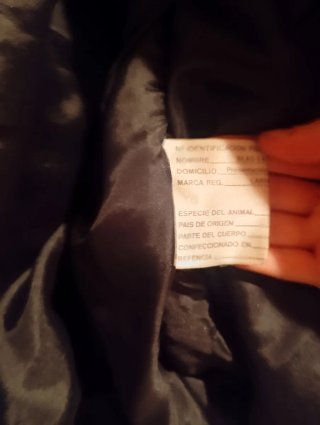 Chaqueta de piel auténtica negra