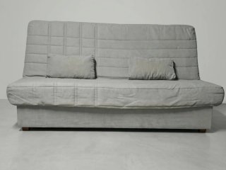 Sofá cama gris de tela