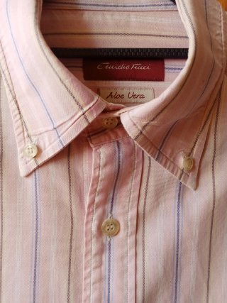 Camisa rosa gris y blanca Emidio Tucci talla M/L