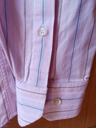 Camisa rosa gris y blanca Emidio Tucci talla M/L