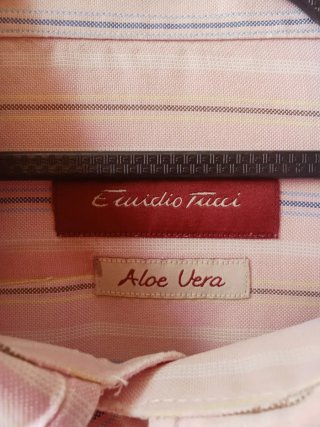 Camisa rosa gris y blanca Emidio Tucci talla M/L