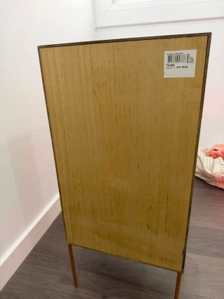 Juego 2 Mesitas Noche Madera y Ratán