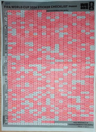 Cromos Panini Mundial 2026