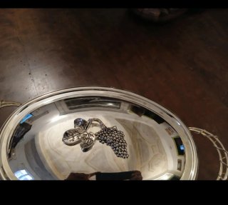 Pirofila Pyrex con coperchio e manici silver plate