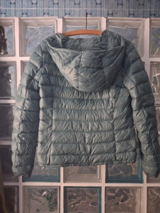 Plumífero Benetton verde agua talla M