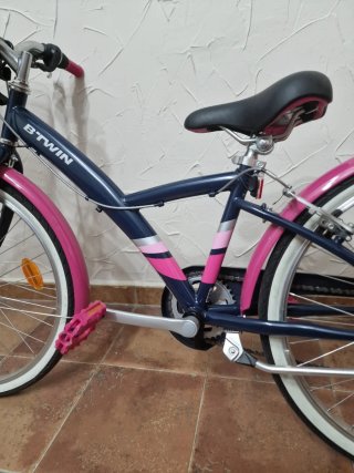 Bicicleta B'Twin Original 500 24 Azul/Rosa