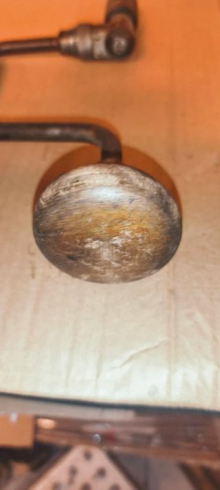 Trapano Manuale Vintage Ferro Legno