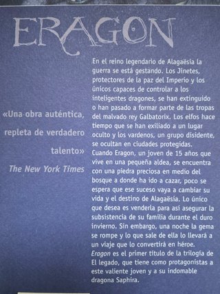 ERAGON un hito de la fantasía épica moderna...