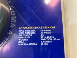 Altavoces Coche Mx Onda 5 1/4 2 Vías 50W