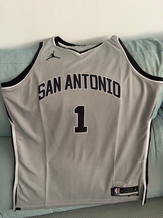 Camiseta San Antonio Spurs Wembanyama #1 Gris Tall