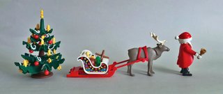 Playmobil Papa Noel Con Trineo Y Árbol Navidad