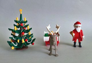 Playmobil Papa Noel Con Trineo Y Árbol Navidad