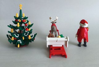 Playmobil Papa Noel Con Trineo Y Árbol Navidad