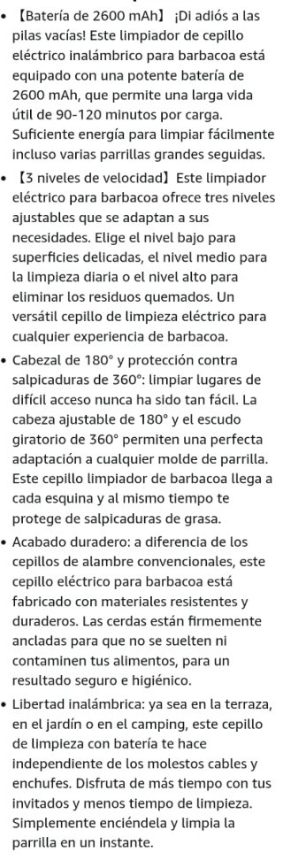 Cepillo Eléctrico Barbacoa Inalámbrico