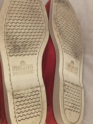 Náuticos Sebago Unisex Piel Ante Rojo