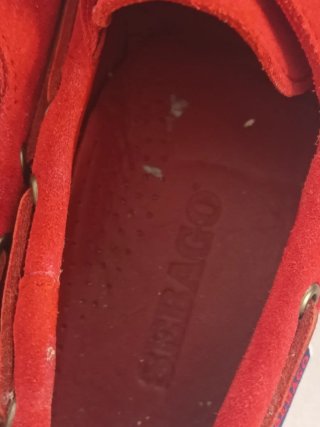 Náuticos Sebago Unisex Piel Ante Rojo