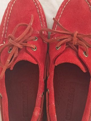Náuticos Sebago Unisex Piel Ante Rojo
