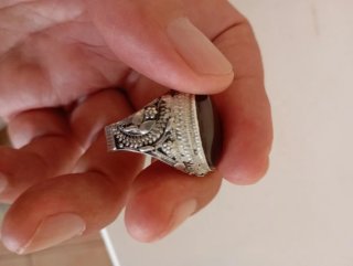 Anillo Plata 925 Ágata Roja