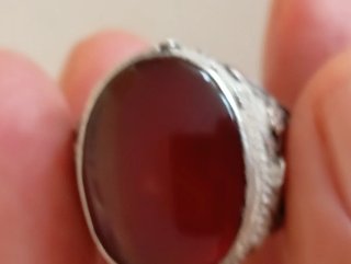 Anillo Plata 925 Ágata Roja