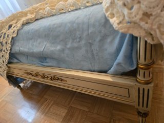 Cama Vintage Luis XVI Rejilla Años 70