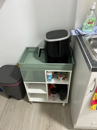 Carrito auxiliar IKEA blanco/verde 54x33 cm