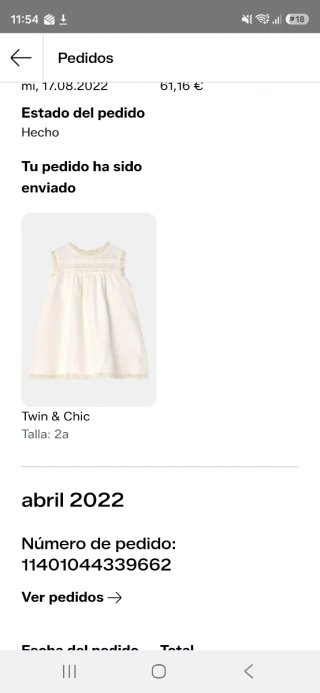 Vestido de bautizo con braguita