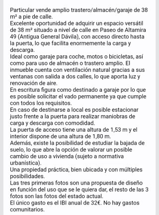 Garaje, trastero con opción a vivienda