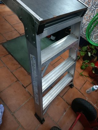 Andamio Escalera Aluminio Plegable con plataforma
