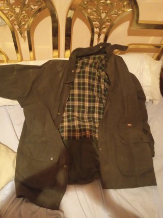Chaqueta verde forro cuadros