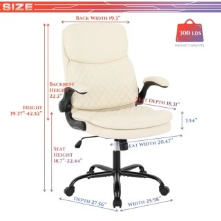 Silla de Oficina COLAMY Beige NUEVA
