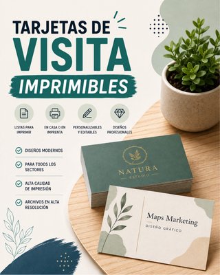 Diseño de tarjetas de visita imprimibles