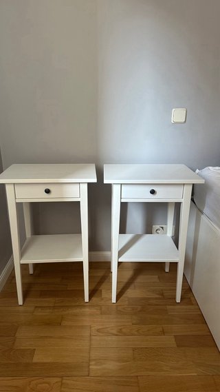 2 Mesitas Noche Ikea Hemnes Blancas