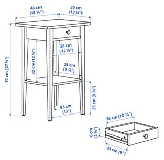 2 Mesitas Noche Ikea Hemnes Blancas