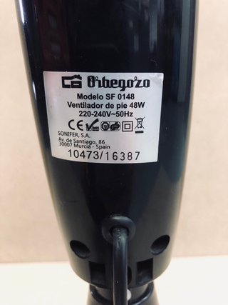 Ventilador de Pie Orbegozo Negro