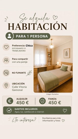 Habitacion para 1 persona