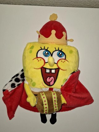 Peluche Bob Esponja Rey con Capa
