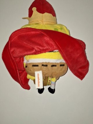 Peluche Bob Esponja Rey con Capa