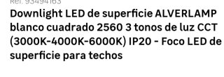 2 Downlight LED 20W 2400lm Alverlamp
