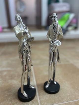 Figuras Músicos Plata Decorativas