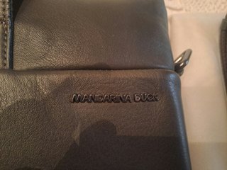 Maletín Mandarina Duck Piel Verde obscuro