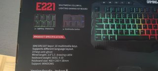 Teclado Gaming DHG E221 Luces Multicolor