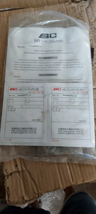 Suspensiones BC Racing VW Golf 3