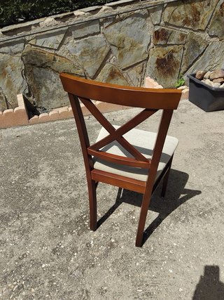 Mesa extensible comedor y 6 sillas madera maciza