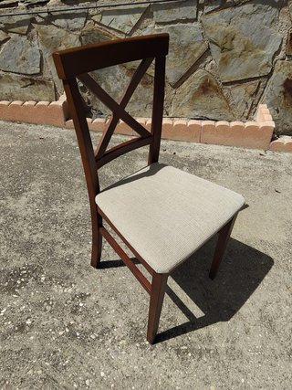 Mesa extensible comedor y 6 sillas madera maciza