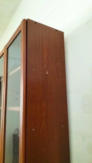 Vitrina Billy Ikea Oxberg marron