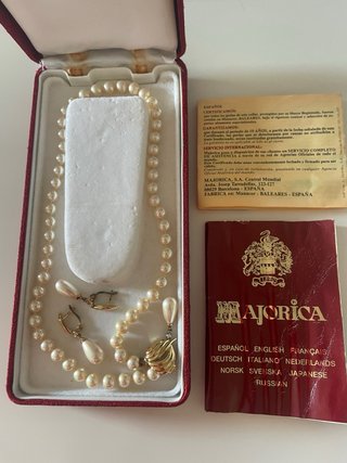 Collar y pendientes perlas Majorica