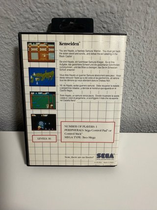 Kenseiden Master System SEGA Acción